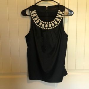 Black and White beaded Tank Top